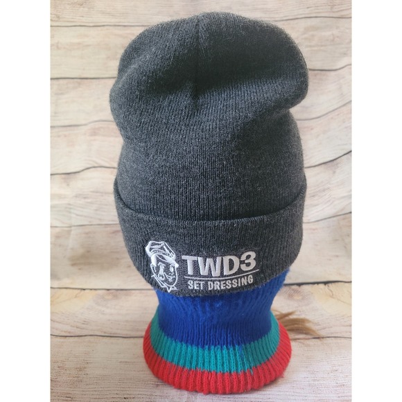 Vtg Carhartt TWD Gray Beanie hat cap TV Movie Set - Picture 7 of 9